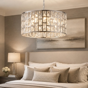 Maytoni gelid lampadario per camera da letto effetto cristallo