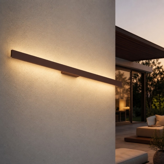 Linea ap d104 ideal lux applique lungo per esterno marrone