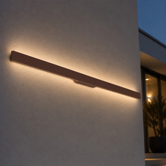 Linea ap d144 ideal lux applique da esterno led 3000k marrone