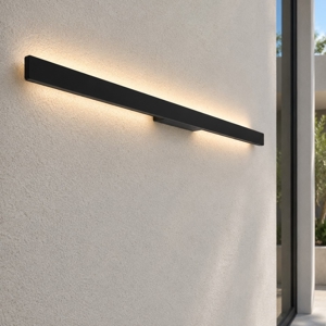 Ideal lux linea ap d144 applique da esterno doppio fascio led 3000k nera ip54