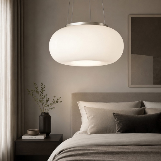 Optica eglo lampadario camera da letto sfera vetro bianco bombato optica eglo