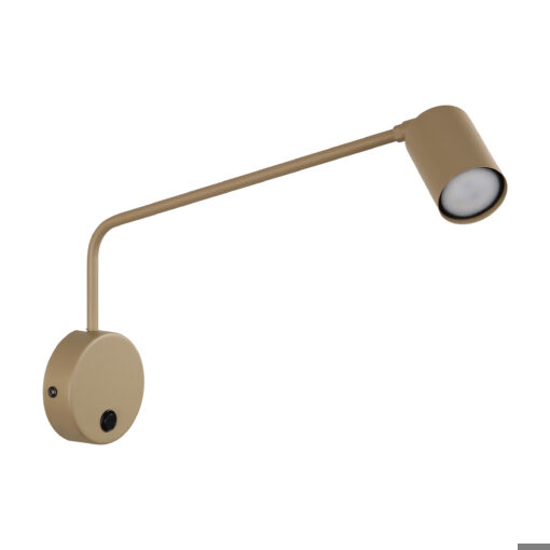 Applique a braccio sabbia luce orientabile per comodino camera da letto