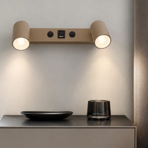 Applique sabbia multifunzione presa usb con interruttori per comodini camera da letto