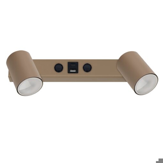 Applique sabbia multifunzione presa usb con interruttori per comodini camera da letto