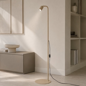 Lampada da terra con faretto piantana da lettura sabbia