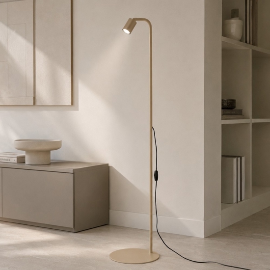 Lampada da terra con faretto piantana da lettura sabbia