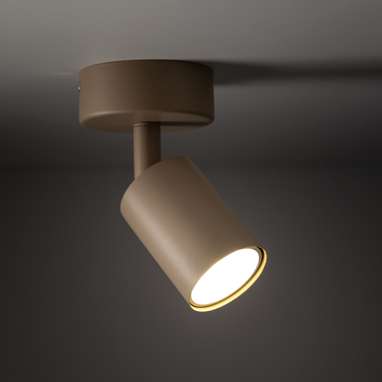 Applique con faretto sabbia orientabile da parete soffitto