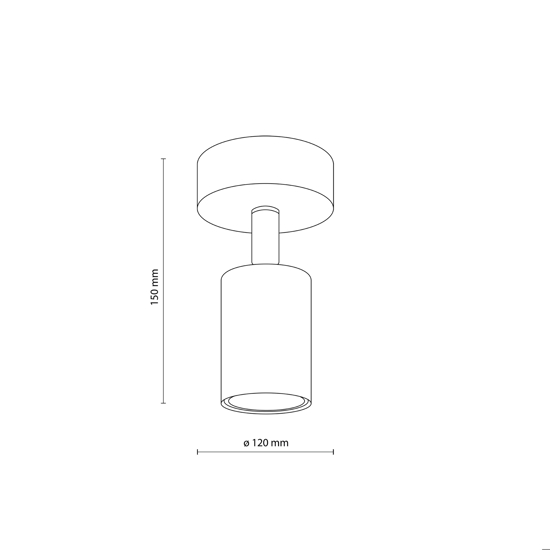 Applique con faretto sabbia orientabile da parete soffitto