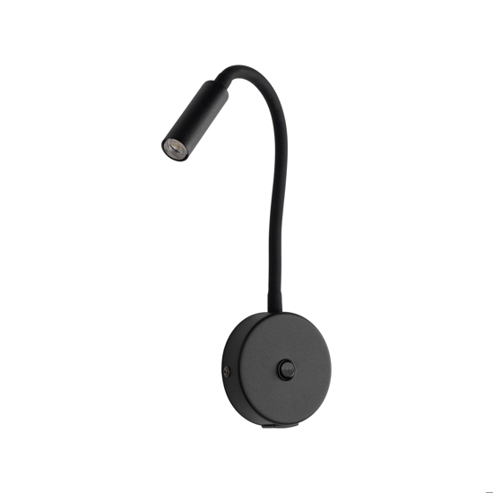 Applique nero orientabile con interruttore presa usb per comodini camera da letto