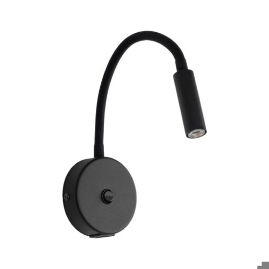 Applique nero orientabile con interruttore presa usb per comodini camera da letto
