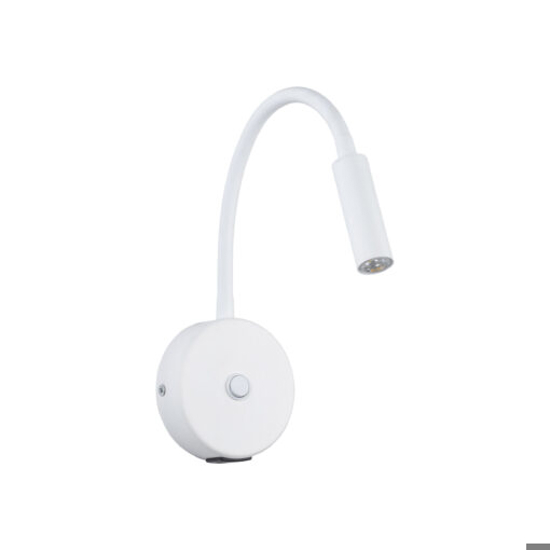 Applique bianco con presa usb interruttore braccio orientabile per comodini camera da letto