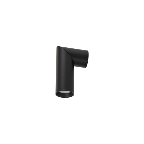 Faretto da soffitto parete cilindro nero orientabile gu10