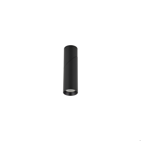 Faretto da soffitto parete cilindro nero orientabile gu10