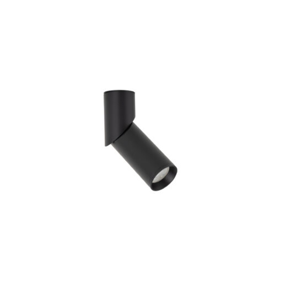 Faretto da soffitto parete cilindro nero orientabile gu10