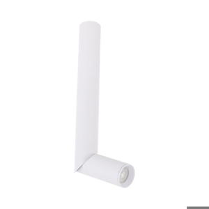 Faretto lungo cilindro da soffitto orientabile bianco