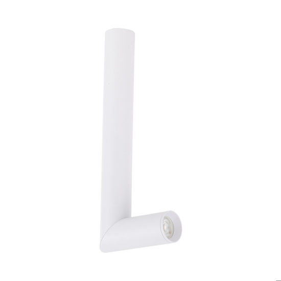 Faretto lungo cilindro da soffitto orientabile bianco