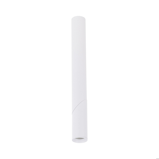 Faretto lungo cilindro da soffitto orientabile bianco