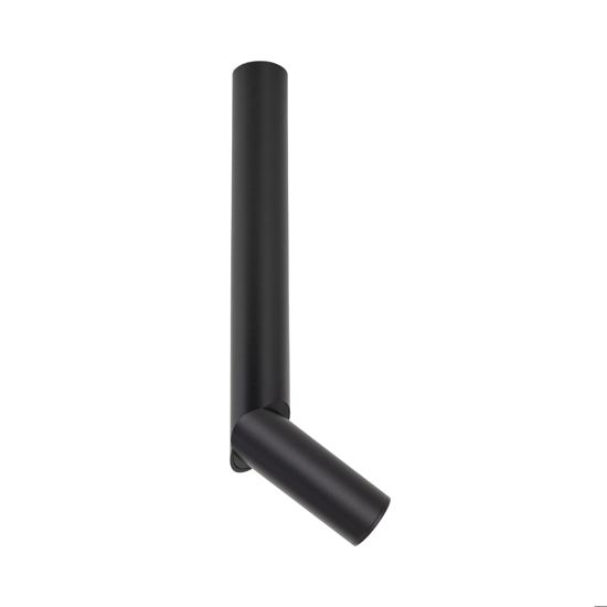 Faretto nero lungo cilindro orientabile da soffitto gu10