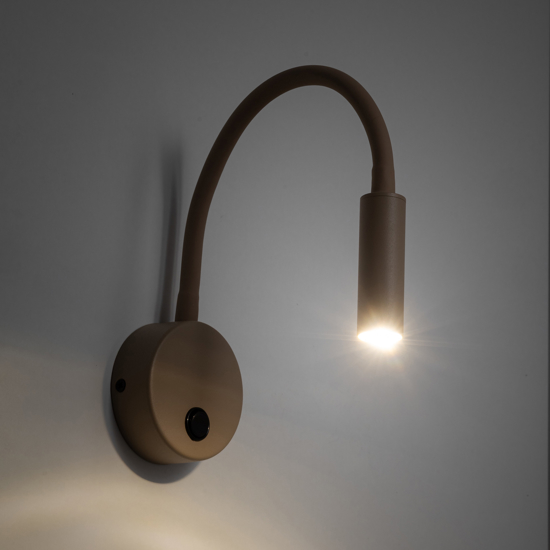 Applique sabbia braccio orientabile per comodino camera da letto
