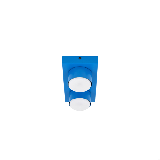Plafoniera mattoncino blu 2 luci per cameretta moderna
