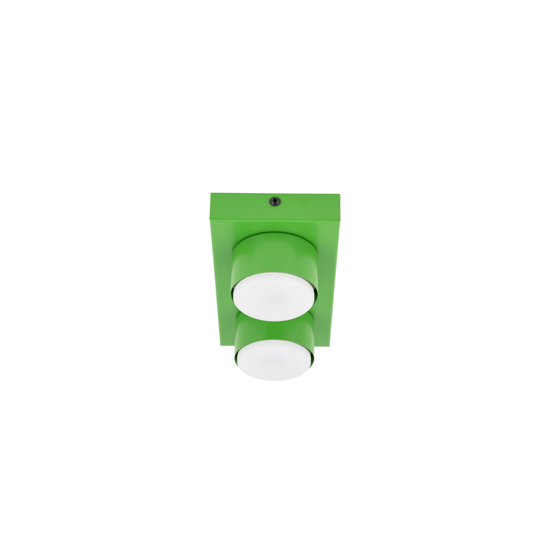 Plafoniera mattoncino verde 2 luci per cameretta