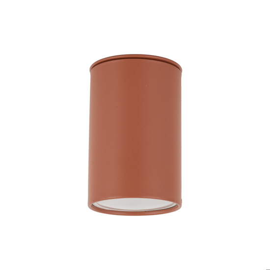 Faretto da soffitto cilindro colore mattone