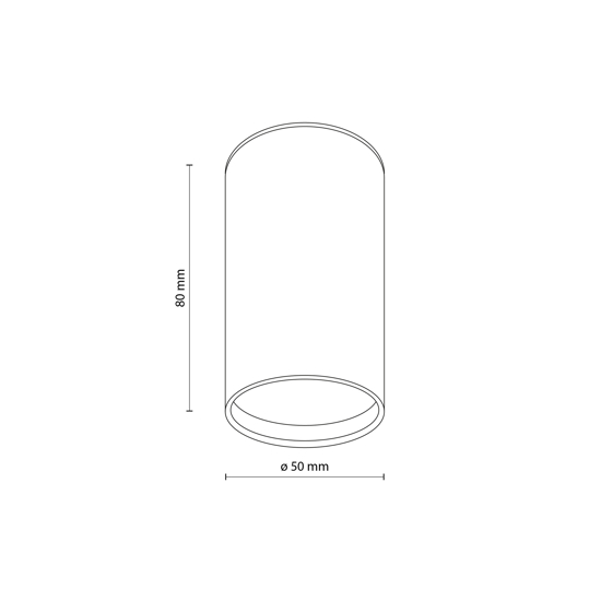 Faretto cilindro da soffitto colore sabbia