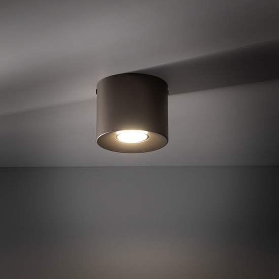 Faretto da soffitto cilindro corto bronzo