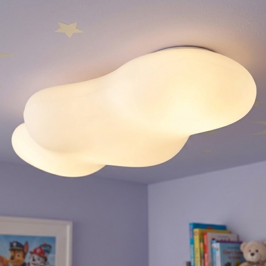 Plafoniera design nuvola bianca moderna per cameretta