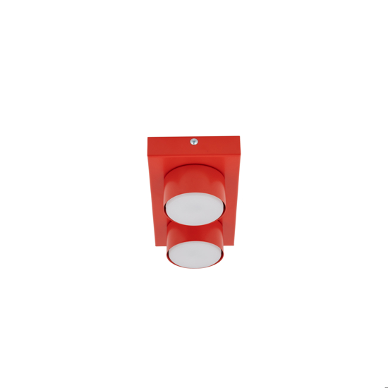 Plafoniera mattoncino rosso 2 luci per cameretta