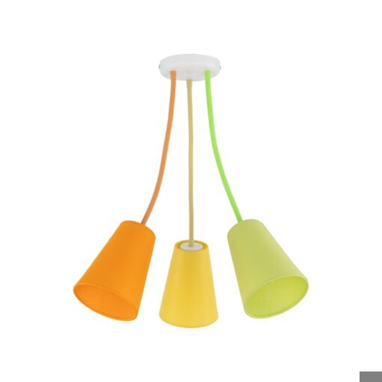 Plafoniera multicolor per cameretta paralumi in tessuto