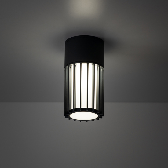 Faretto da soffitto parete per esterno cilindro antracite moderno ip54