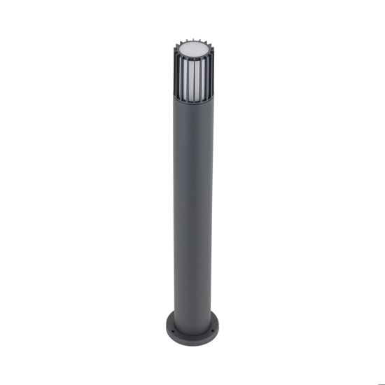 Lampione da giardino grigio antracite cilindro moderno e27 ip54