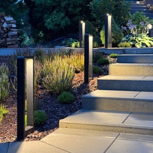 Lampioncino nero design moderno led 10w 3000k per esterno giardino ip54