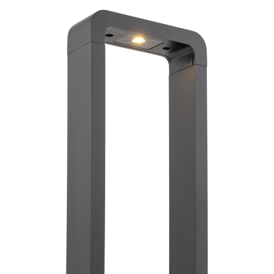 Lampioncino nero design moderno led 10w 3000k per esterno giardino ip54