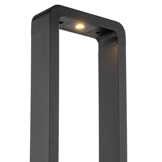 Lampione nero design moderno led 10w 3000k per esterno giardino