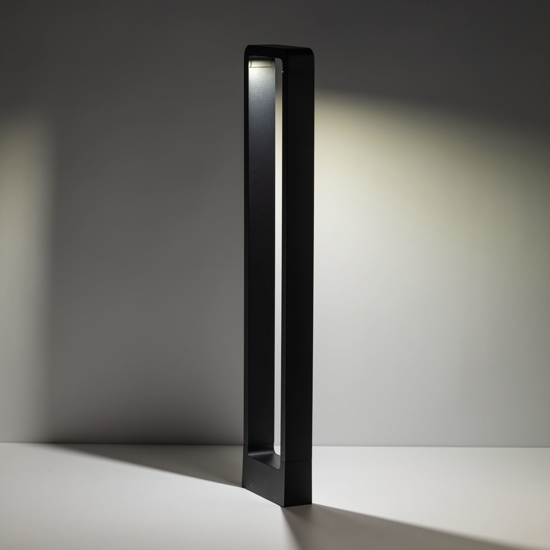 Lampione nero design moderno led 10w 3000k per esterno giardino
