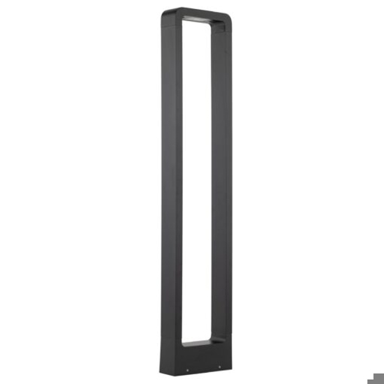 Lampione nero design moderno led 10w 3000k per esterno giardino