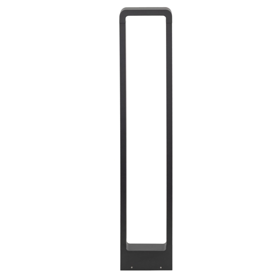 Lampione nero design moderno led 10w 3000k per esterno giardino