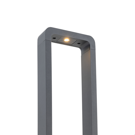 Lampioncino led 10w 3000k design moderno grigio antracite per esterno giardino