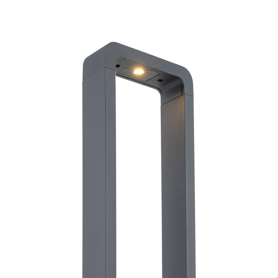 Lampione led 10w 3000k grigio antracite design moderno da giardino ip54