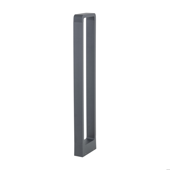 Lampione led 10w 3000k grigio antracite design moderno da giardino ip54