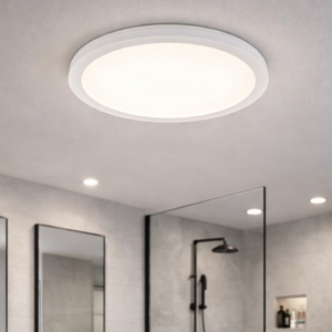 Plafoniera da bagno tonda bianca led10w 3000k dimmerabile