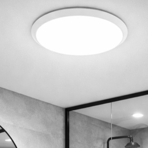Plafoniera da bagno rotonda bianca led 15w 3000k ip44
