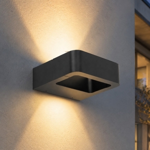 Applique da esterno design moderno grigio antracite led 10w 3000k ip54