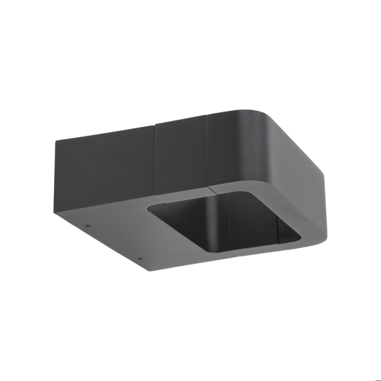 Applique da esterno design moderno grigio antracite led 10w 3000k ip54