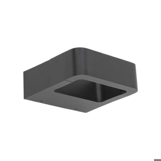 Applique da esterno design moderno grigio antracite led 10w 3000k ip54