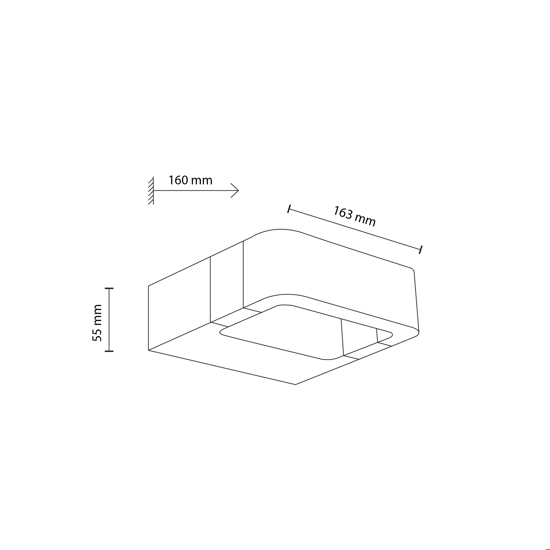 Applique da esterno design moderno grigio antracite led 10w 3000k ip54