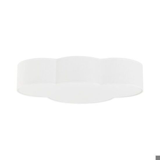 Plafoniera per camerette nuvola bianca in tessuto 63 cm moderna