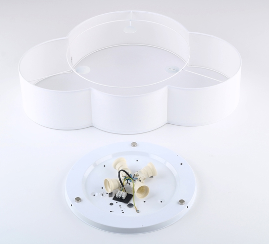 Plafoniera per camerette nuvola bianca in tessuto 63 cm moderna